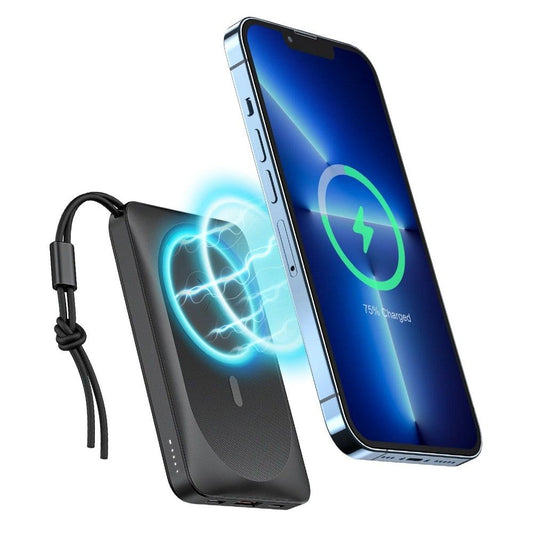 Външна безжична батерия Veger VP1151 / W1151, 10000mAh, 22.5W, QC + PD + FQI, 1 x QI - 1 x USB-A - 1 x USB-C, Черна