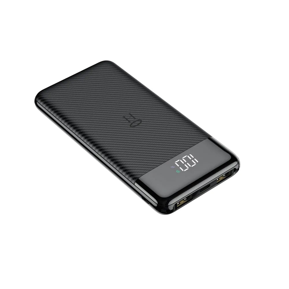Външна батерия Veger L11, 10000mAh, 2 x USB-A, Черна