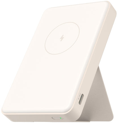Безжична външна батерия Xiaomi Mi Magnetic, 6000mAh, 15W, PD + FQI, 1 x QI - 1 x USB-C, Бежов BHR9074GL