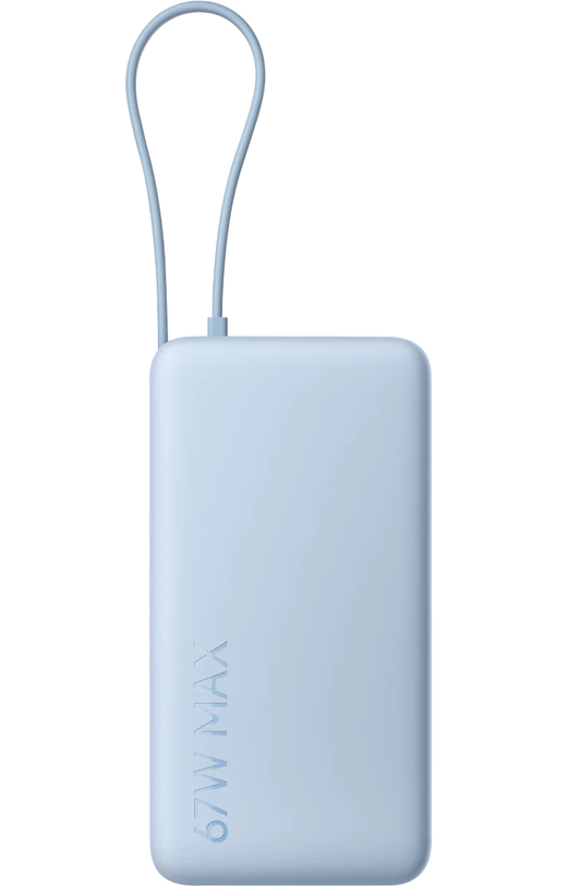 Външна батерия Xiaomi, 20000mAh, 67W, QC + PD, 1 x USB-A - 2 x USB-C, Синя BHR08O8GL