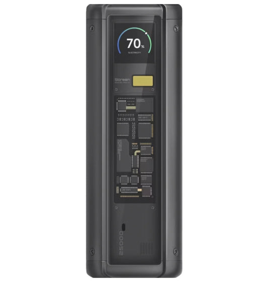 Външна батерия Xiaomi HyperCharge, 25000mAh, 212W, QC + PD, 1 x USB-A - 2 x USB-C, Черна BHR9970GL