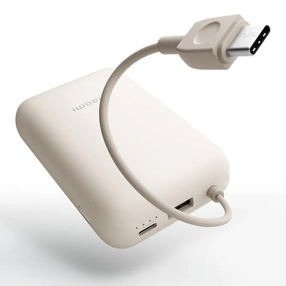 Външна батерия Xiaomi Pocket Edition Pro, 10000mAh, 33W, QC + PD, 1 x USB-A - 1 x USB-C, Бежов BHR9072GL