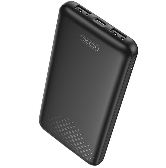Външна батерия XO Design PB312, 10000mAh, 10W, 2 x USB-A, Черна