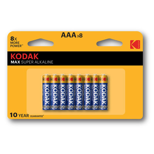Батерия Kodak Max Alkaline, AAA / LR3, комплект 8 броя EKSTD30419896P8