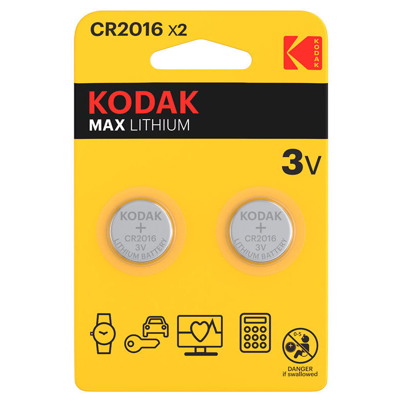 Батерия Kodak Max Lithium, CR2016, комплект 2 броя