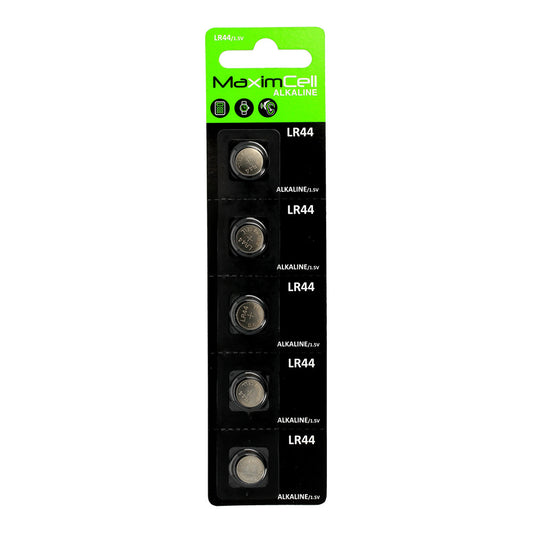 Батерия MaximCell, V13GA / LR44, комплект 5 броя