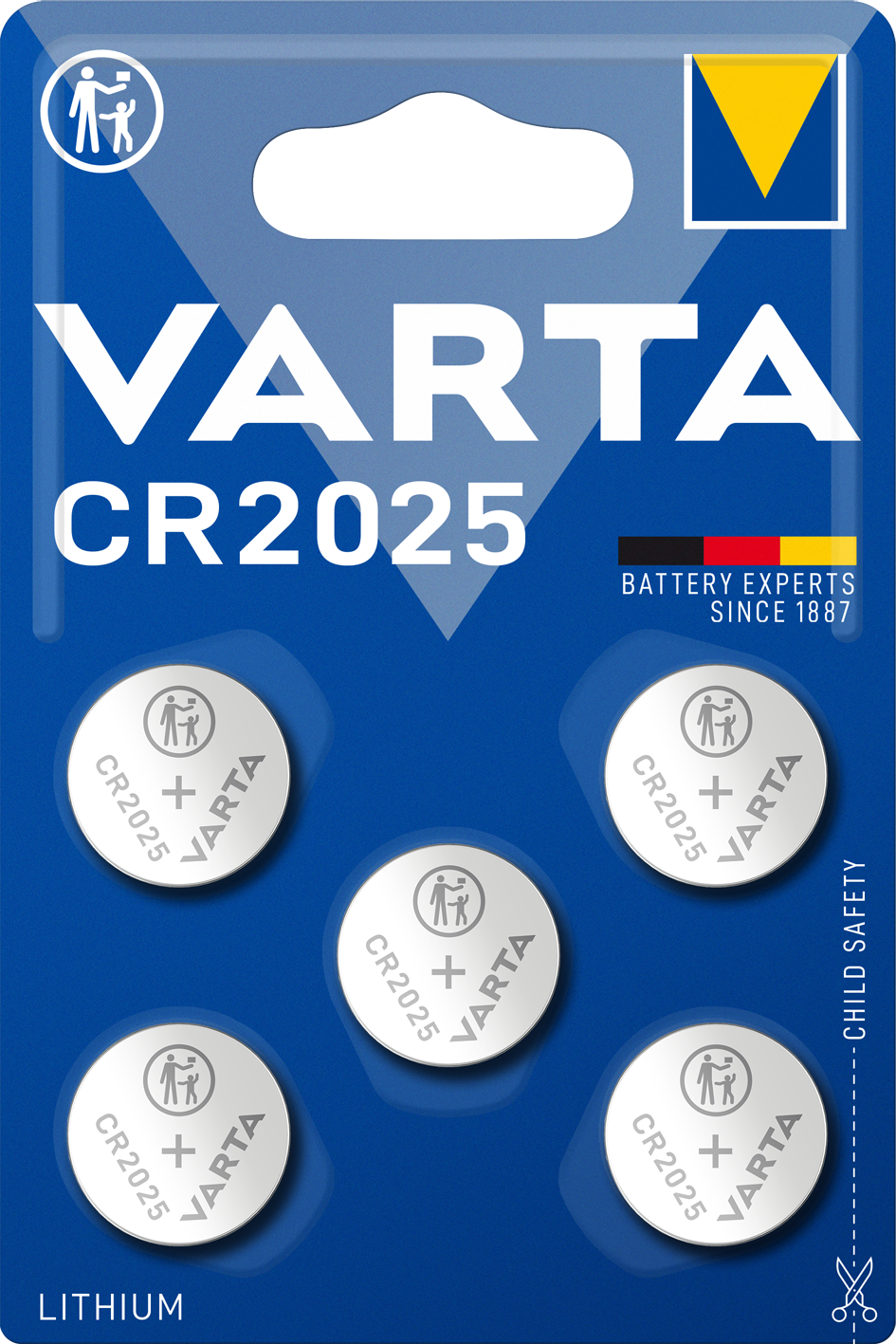 Батерии Varta, CR2025, комплект 5 броя