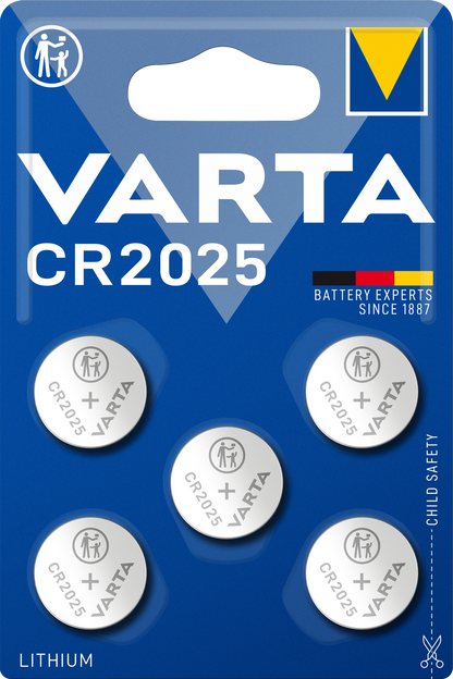 Батерии Varta, CR2025, комплект 5 броя