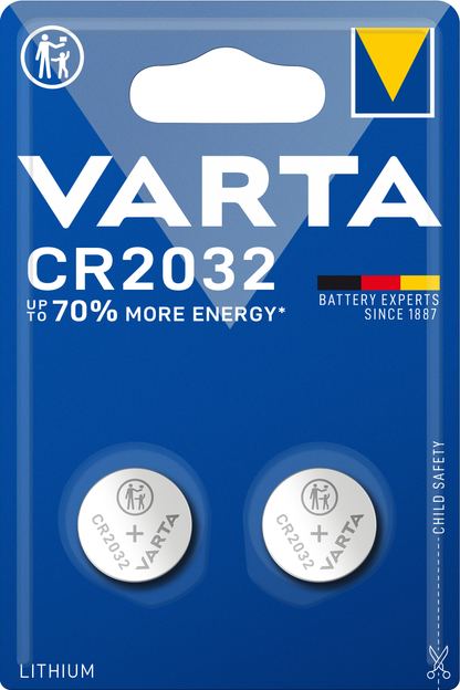 Батерии Varta, CR2032, комплект 2 броя