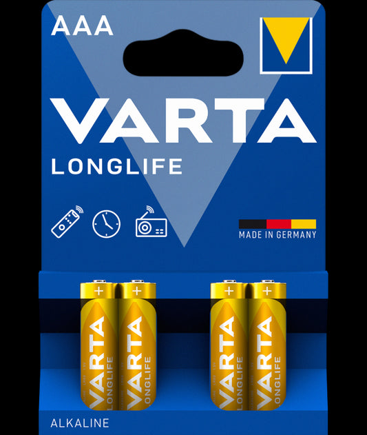 Батерии Varta Longlife 4903, AAA / LR3, комплект 4 броя