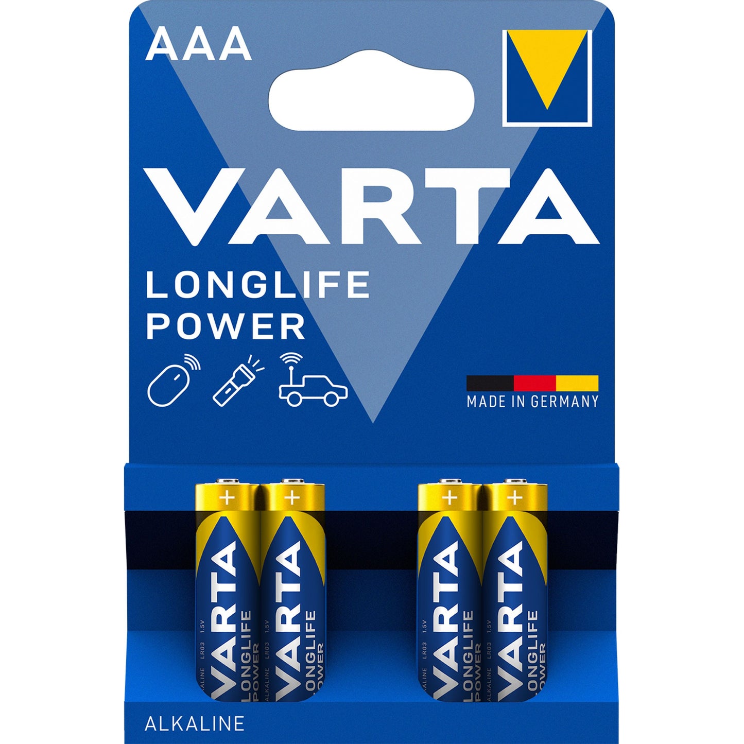 Varta Longlife Power Batteries 4903, AAA / LR3, комплект 4 броя 04903121414