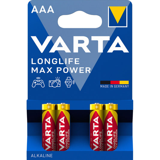 Батерии Varta Longlife Max Power Max Power 4703, AAA / LR3, комплект 4 броя 04703101404