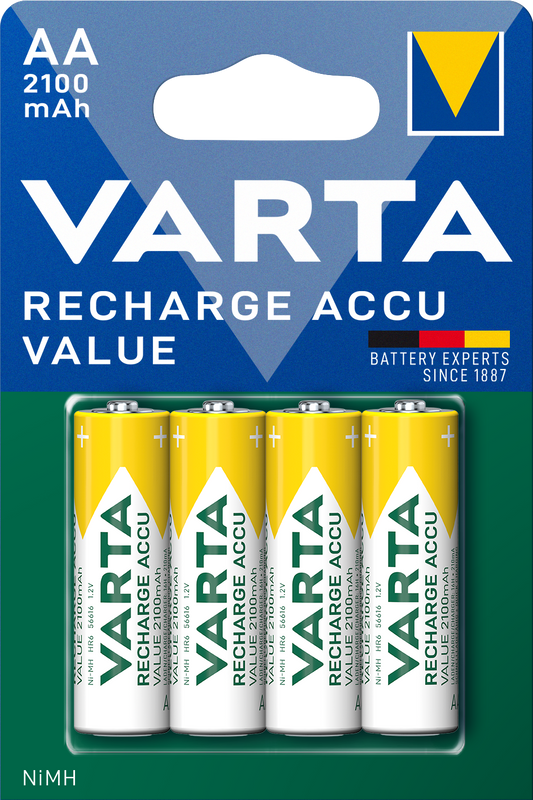 Varta Professional акумулаторна батерия, AA / HR6, 2100mAh, комплект от 4 броя