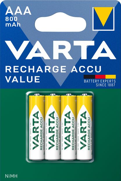 Varta Professional акумулаторна батерия, AAA / LR3, 800mAh, комплект от 4 броя