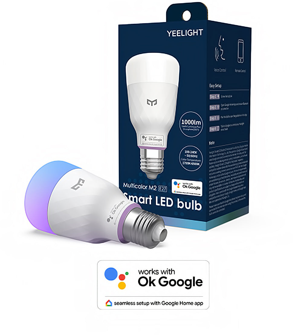 Yeelight M2 LED крушка, Wi-Fi, E27, 8W, 1700К - 6500К, 1000lm, многоцветна YLDP001-A YLDP001-A 