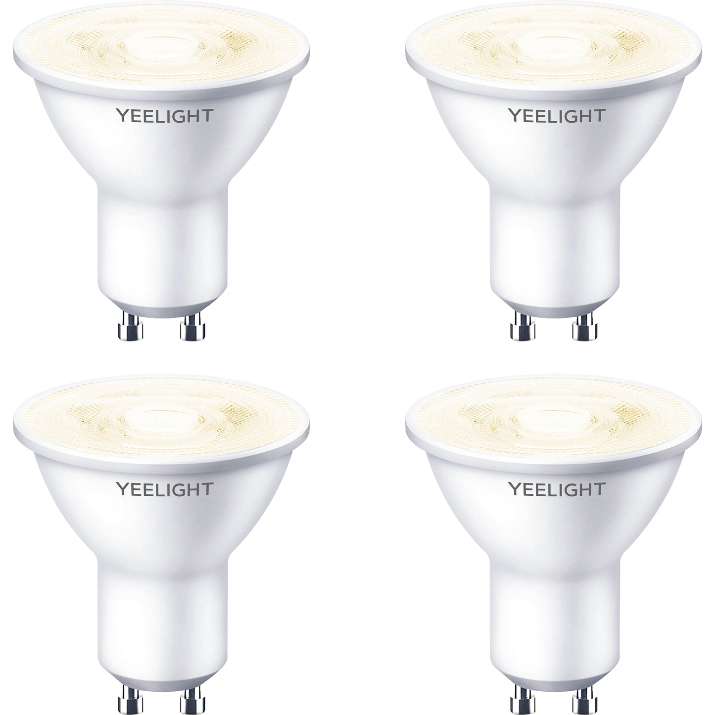 Yeelight W1 LED крушка, Wi-Fi, GU10, 4,8 W, 2700К, 350lm, комплект от 4 броя, бяла YLDP004 