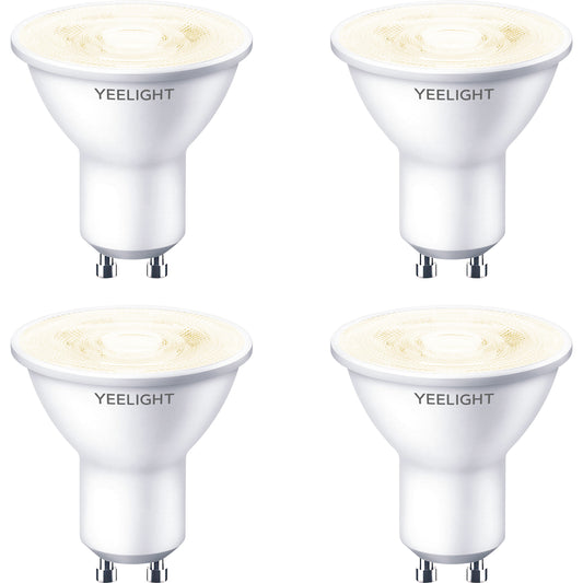 Yeelight W1 LED крушка, Wi-Fi, GU10, 4,8 W, 2700К, 350lm, комплект от 4 броя, бяла YLDP004