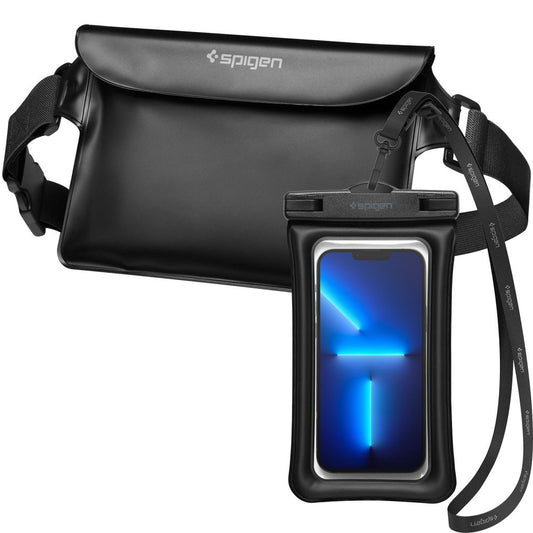 Водоустойчива универсална чанта и калъф Spigen A621, черен AMP04533