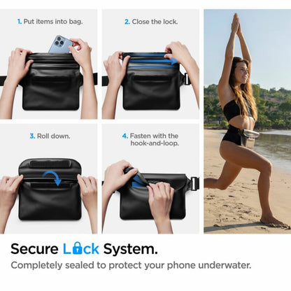 Водоустойчива чанта Spigen Aqua Shield, Универсална, Черна AMP04532