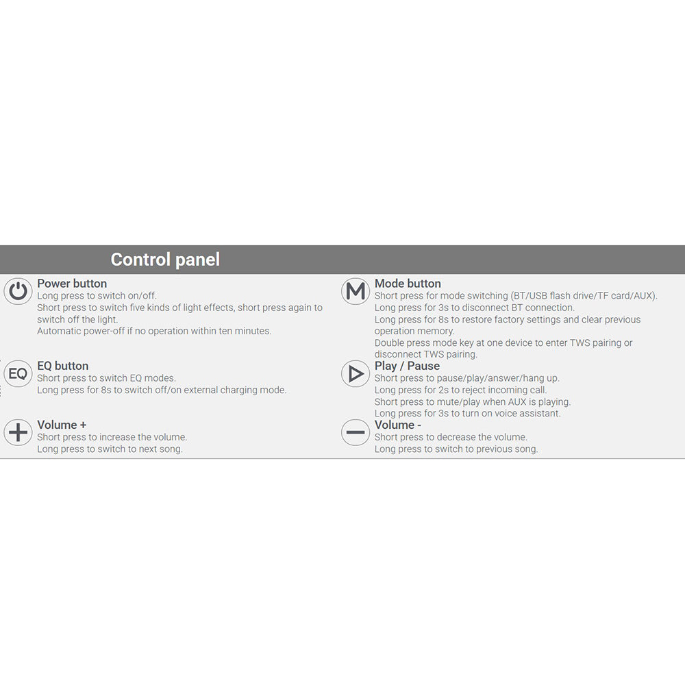 Bluetooth колонка Acefast K5 Pro, 100W, RGB, Водоустойчива, Черна