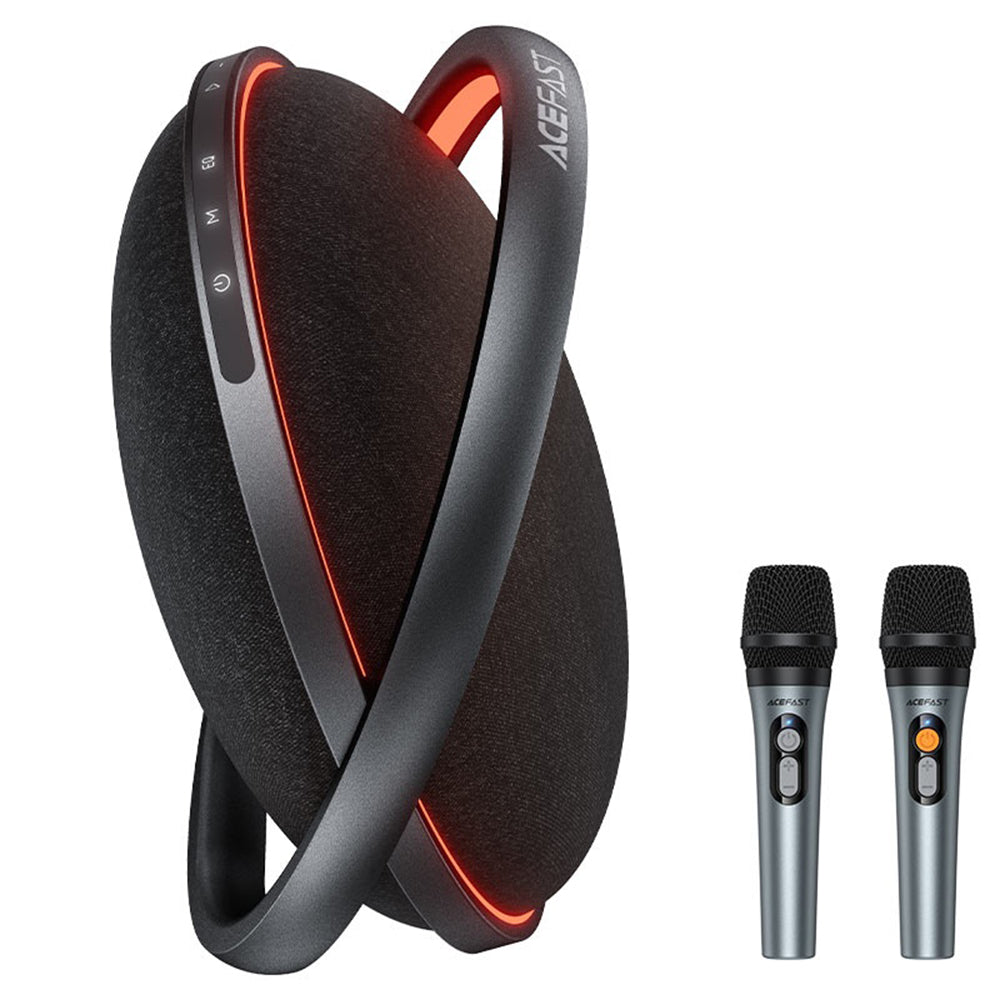 Bluetooth колонка Acefast Karaoke K5 Max, 350W, TWS, RGB, Водоустойчива, Черна