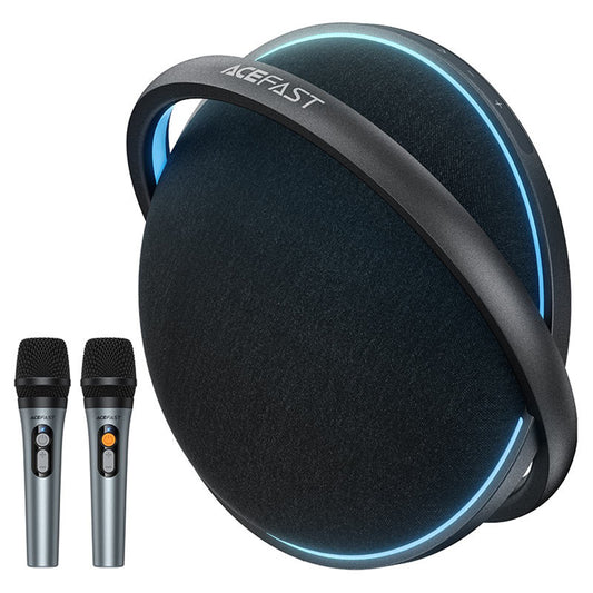 Bluetooth колонка Acefast Karaoke K5 Max, 350W, TWS, RGB, Водоустойчива, Черна