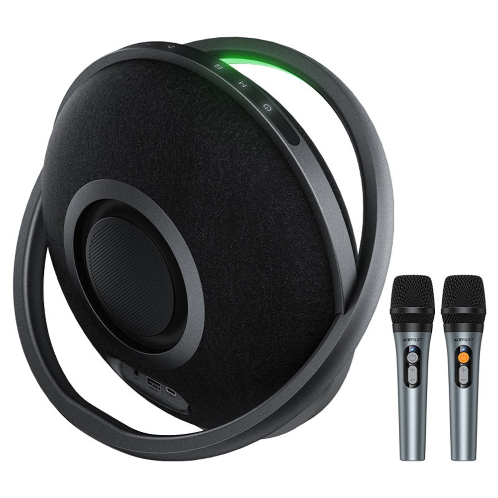 Bluetooth колонка Acefast Karaoke K5 Max, 350W, TWS, RGB, Водоустойчива, Черна