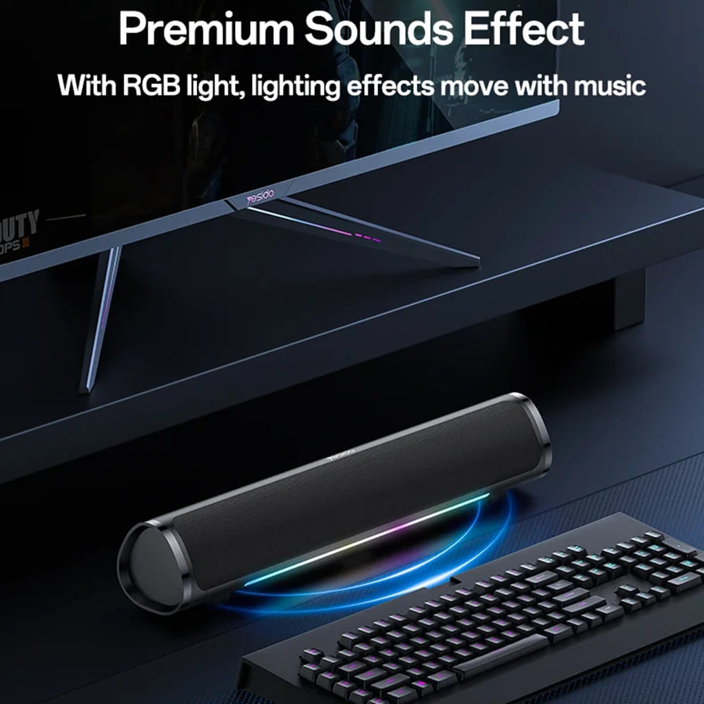 Bluetooth колона Yesido YSW27, 10W, RGB, Черна