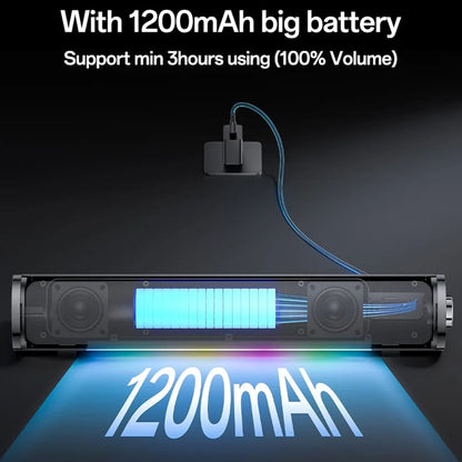 Bluetooth колона Yesido YSW27, 10W, RGB, Черна