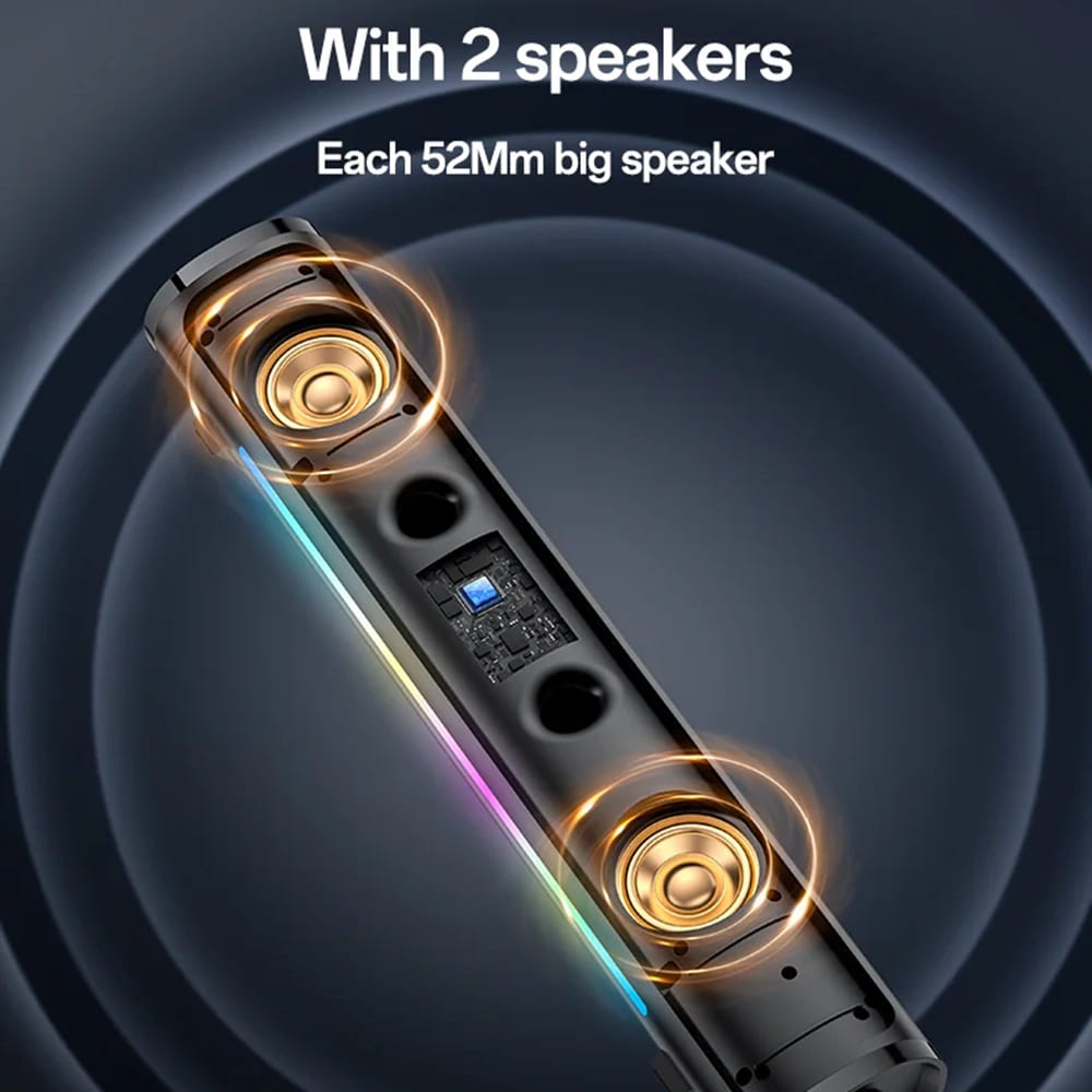 Bluetooth колона Yesido YSW27, 10W, RGB, Черна