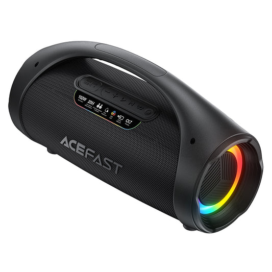 Преносима Bluetooth колонка Acefast K11 Pro, 102W, RGB, TWS, водоустойчива, черна
