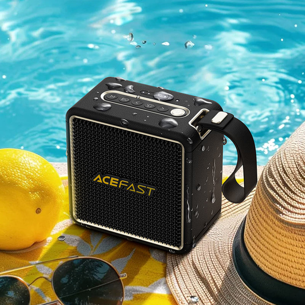 Портативна Bluetooth колонка Acefast K3 Nano, 1 x 30W - 1 x 16W, RGB, Водоустойчива, Черна