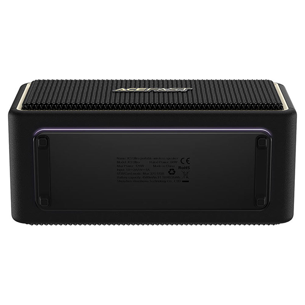 Bluetooth колона Acefast K3 Ultra, 120W, RGB, Водоустойчива, Черна