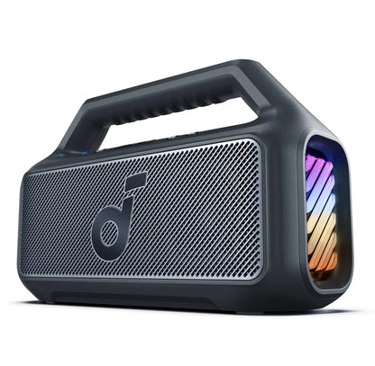 Преносим Bluetooth високоговорител Anker SoundCore Boom 2, 80W, RGB, водоустойчив, черен A3138011 