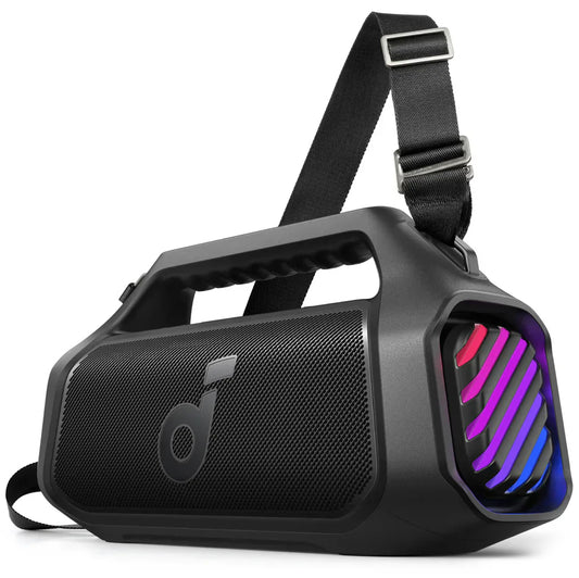 Преносима Bluetooth колонка Anker Soundcore Boom 2 Plus, 140W, TWS, RGB, Водоустойчива, Черна A3134011