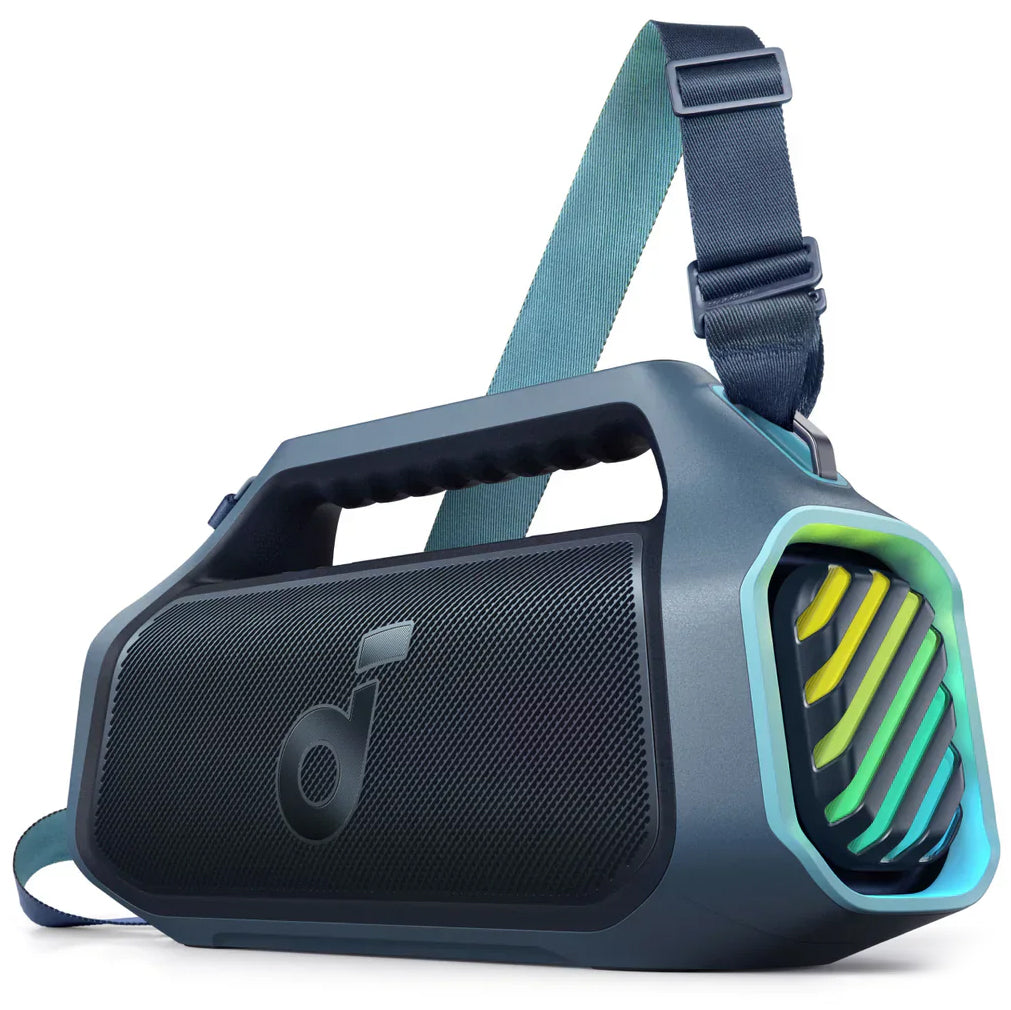 Преносима Bluetooth колонка Anker SoundCore Boom 2 Plus, 140W, TWS, RGB, Водоустойчива, Синя A3134031