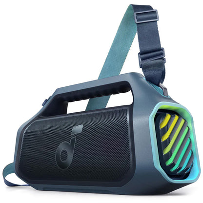 Преносима Bluetooth колонка Anker SoundCore Boom 2 Plus, 140W, TWS, RGB, Водоустойчива, Синя A3134031
