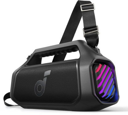 Преносима Bluetooth колонка Anker SoundCore Boom 2 Plus Нова версия, 140W, TWS, RGB, Водоустойчива, Черна A3134012