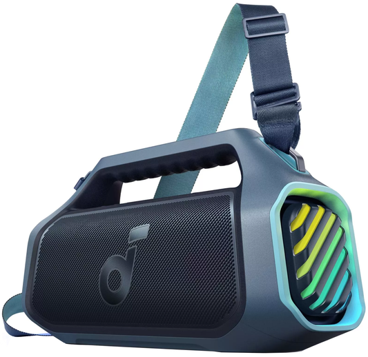 Преносима Bluetooth колонка Anker SoundCore Boom 2 Plus Нова версия, 140W, TWS, RGB, Водоустойчива, Синя A3134032