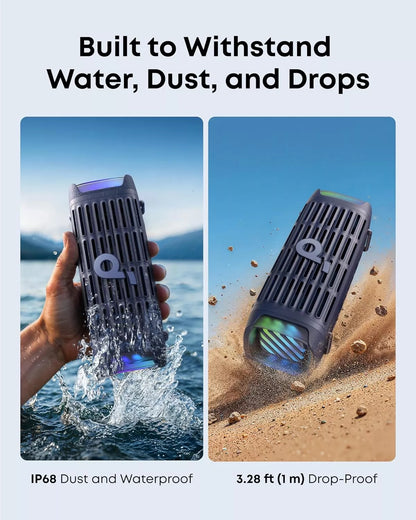 Преносима Bluetooth колонка Anker SoundCore Boom 3i, 50W, RGB, Водоустойчива, Синя D5100030