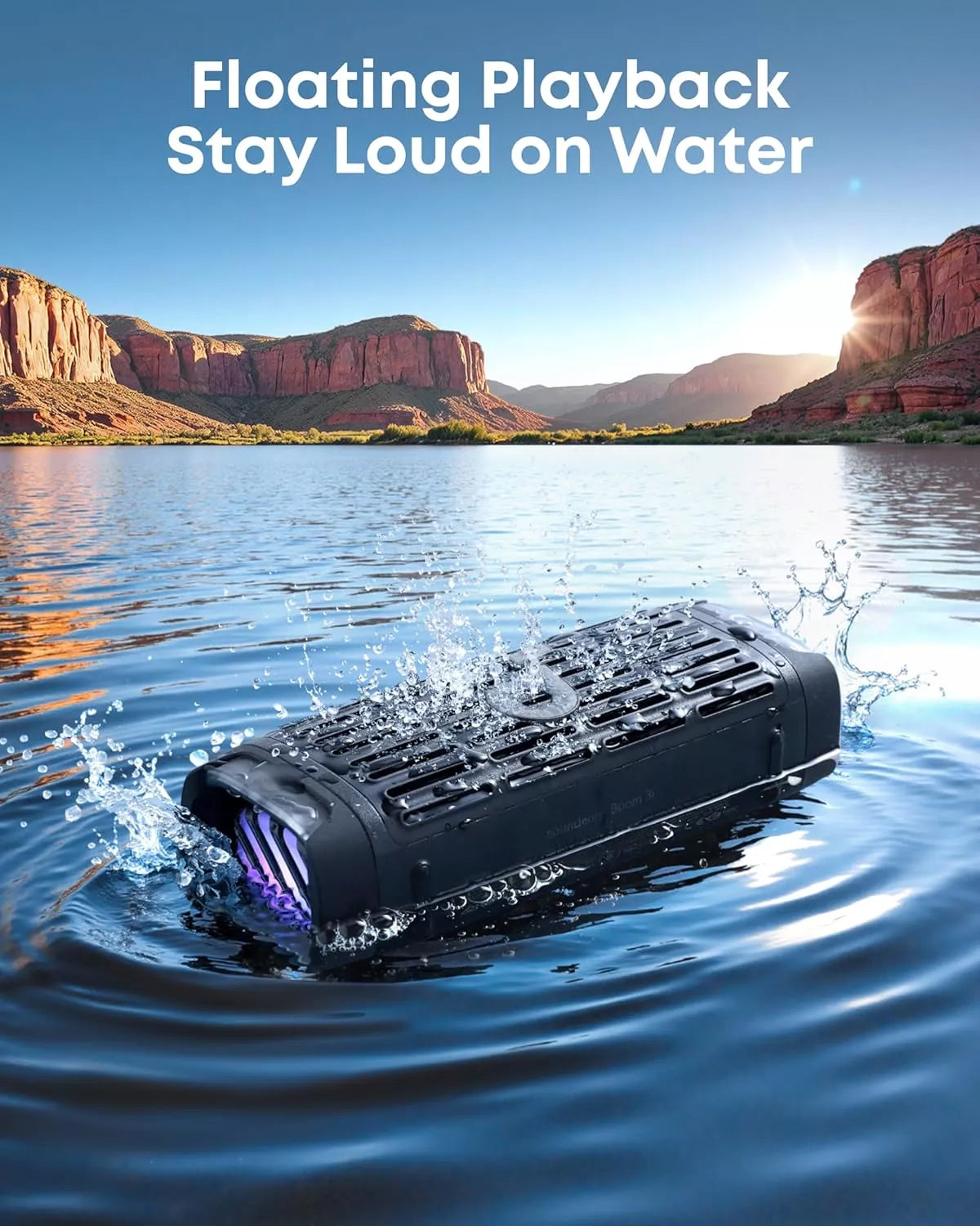 Преносима Bluetooth колонка Anker SoundCore Boom 3i, 50W, RGB, Водоустойчива, Черна D5100010