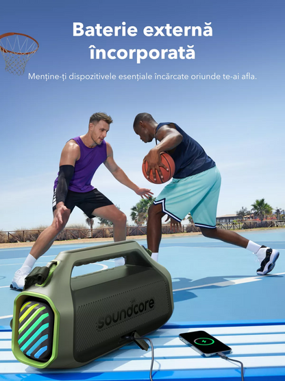 Преносима Bluetooth колонка Anker SoundCore Boom 2 Plus, 140W, TWS, RGB, водоустойчива, зелена A3134062