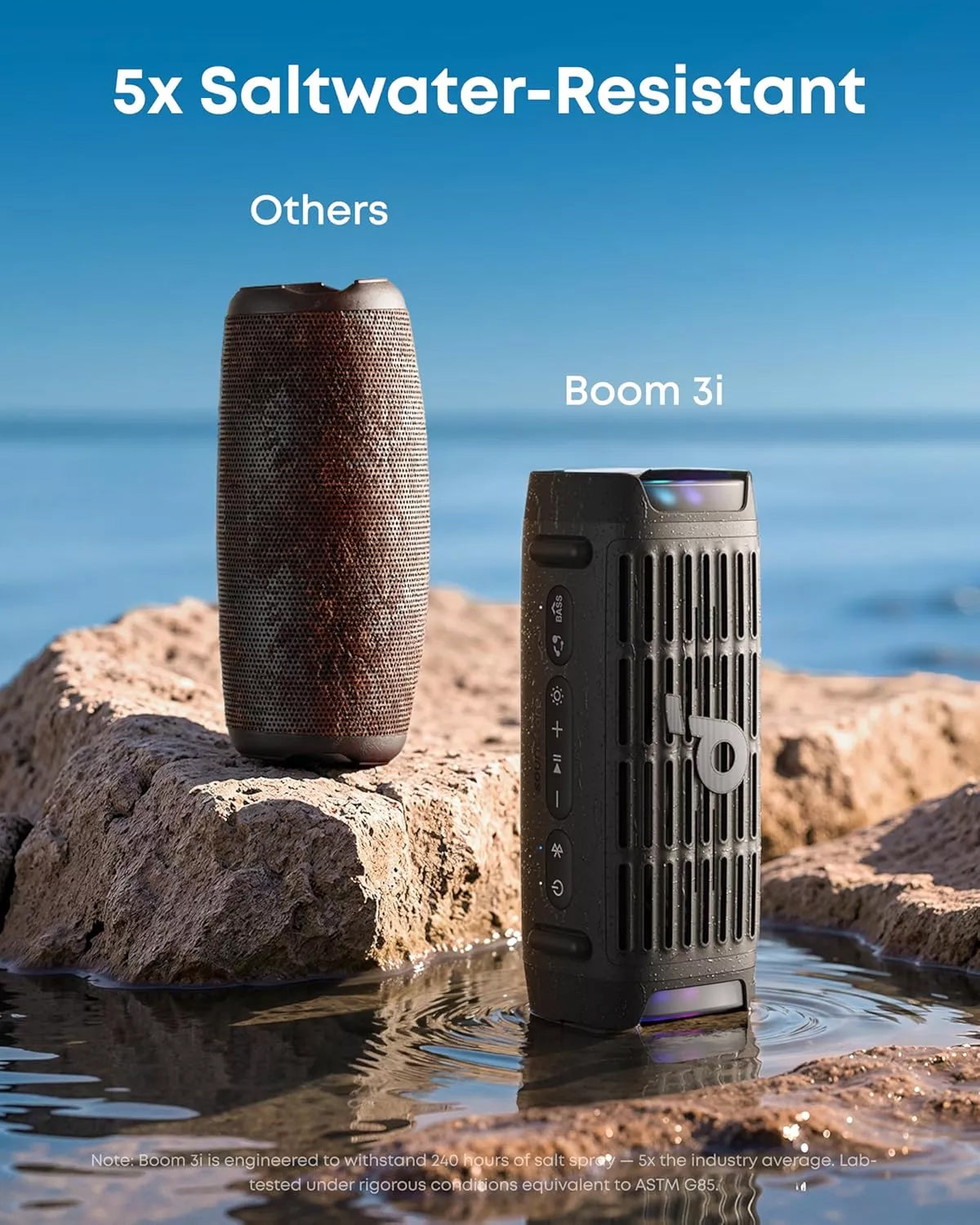 Преносима Bluetooth колонка Anker SoundCore Boom 3i, 50W, RGB, Водоустойчива, Черна D5100010