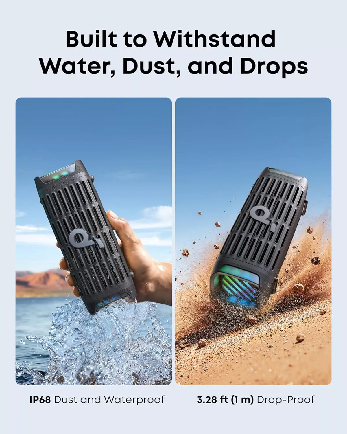Преносима Bluetooth колонка Anker SoundCore Boom 3i, 50W, RGB, Водоустойчива, Черна D5100010