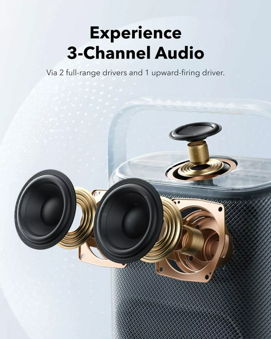 Преносима Bluetooth колонка Anker SoundCore Motion X500, 40W, водоустойчива, черна, повторно запечатана A3131011