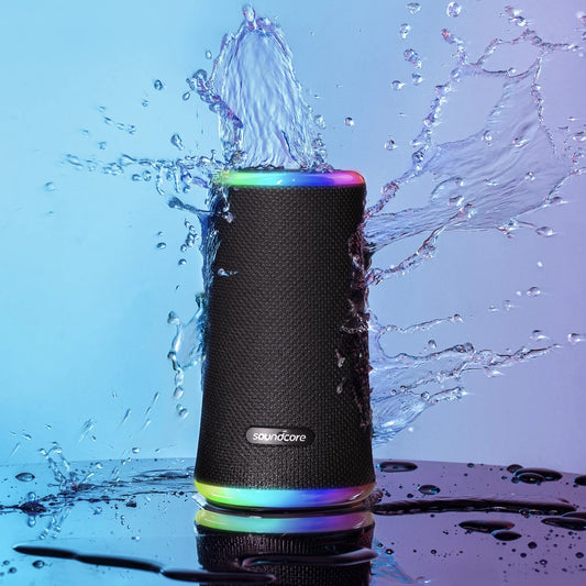 Преносим Bluetooth високоговорител Anker SoundCore Flare 2, 20W, RGB, водоустойчив, черен A3165G11