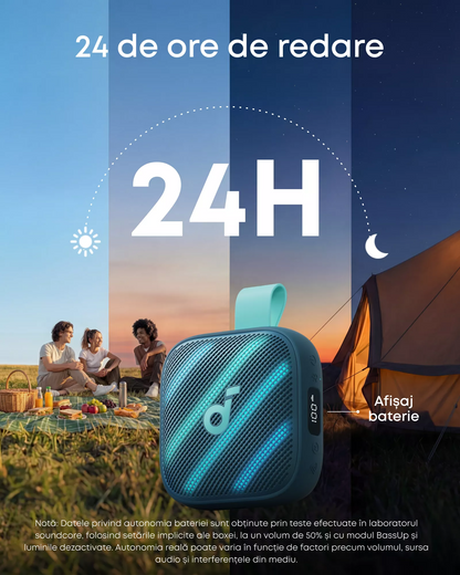Преносима Bluetooth колонка Anker SoundCore Boom Go 3i, 15W, TWS, RGB, Водоустойчива, Синя, Преработена D5103030