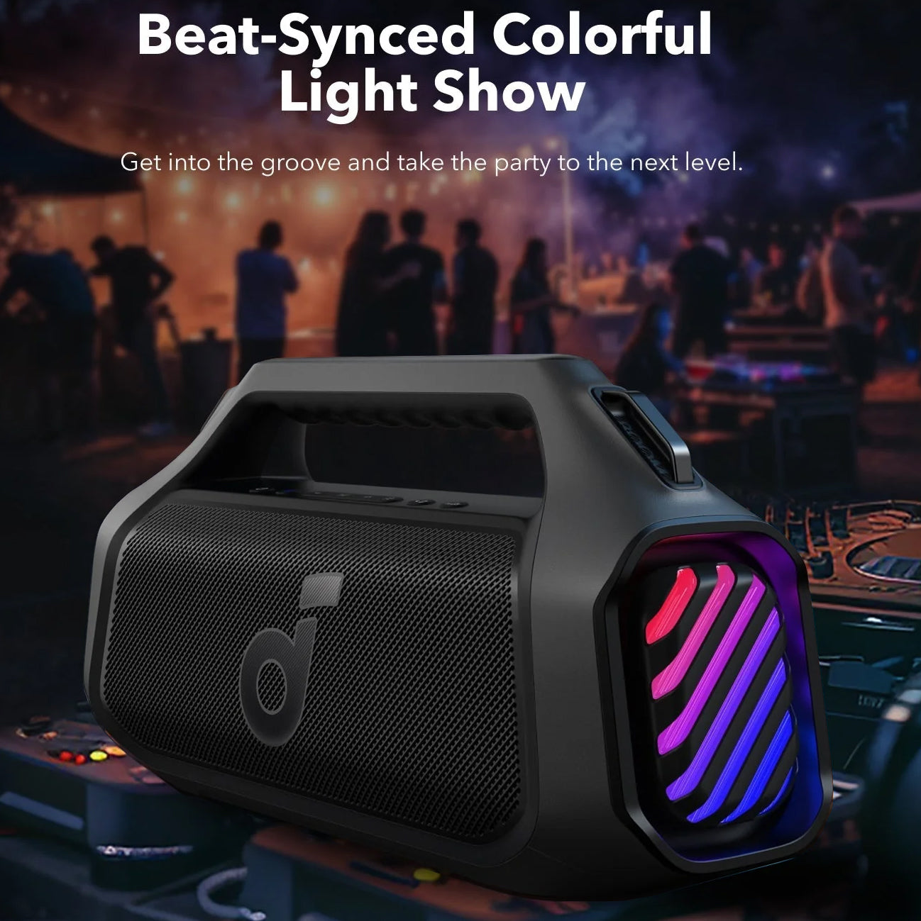 Преносима Bluetooth колонка Anker Soundcore Boom 2 Plus, 140W, TWS, RGB, Водоустойчива, Черна A3134011