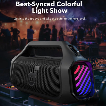 Преносима Bluetooth колонка Anker Soundcore Boom 2 Plus, 140W, TWS, RGB, Водоустойчива, Черна A3134011