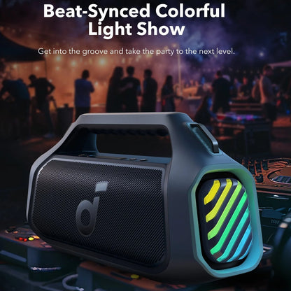 Преносима Bluetooth колонка Anker SoundCore Boom 2 Plus, 140W, TWS, RGB, Водоустойчива, Синя A3134031